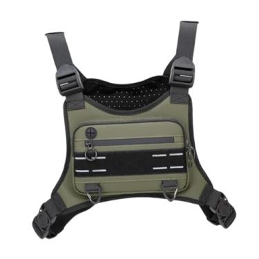 Imagem de Generic Bolsa de peito para atividades ao ar livre, bolsa utilitária leve para viagem, colete de neoprene para mulheres, homens, caminhadas, esportes, Verde