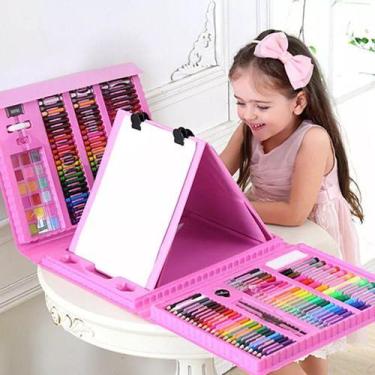 Imagem de 208pcs brinquedos de desenho pintura conjunto de ferramentas  - Roku