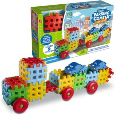 Imagem de Brinquedo Educativo Didático P/ Montar, C/ 2 Carrinhos Softs - Cometa 