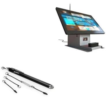 Imagem de BoxWave Caneta Stylus compatível com quiosques avançados de economia de espaço (48 cm) – caneta Stylus capacitiva EverTouch, ponta de fibra capacitiva Stylus Pen – preto