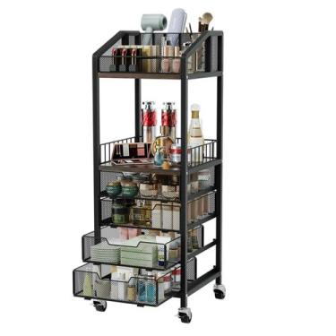 Imagem de Carrinho de armazenamento para organizador de maquiagem HaPirm com 4 g