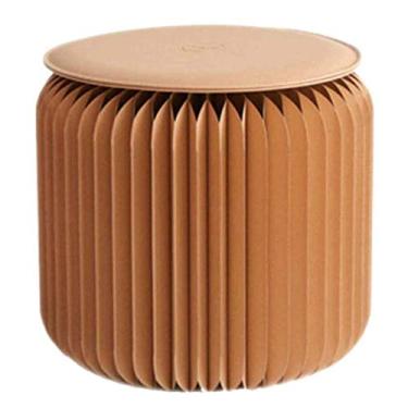 Imagem de Banco de armazenamento Pufe otomano redondo, banco dobrável para pés, banco para pés ao ar livre, à prova d'água, apoio para os pés resistente, sofá, mesa de centro para sala de estar/817