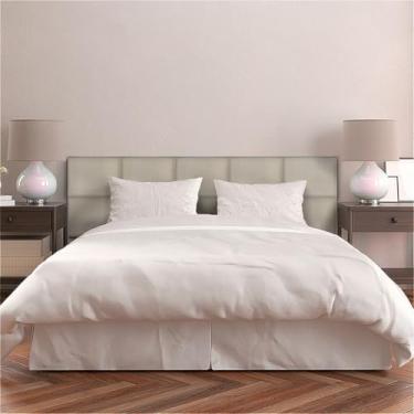 Imagem de Cabeceira de cama casal,Kit 10 Peças Cabeceira Modular Estofada 40x30cm Cada Peça(Bege,QUEEN SIMPLES - 8 PLACAS)