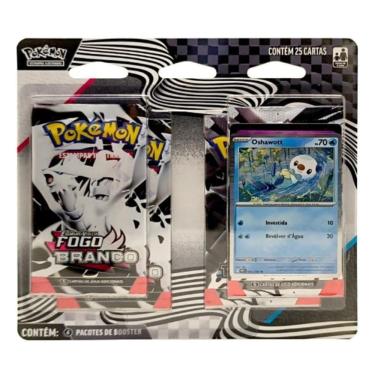 Imagem de Blister Quádruplo Pokémon Fogo Branco E Raio Preto - Copag