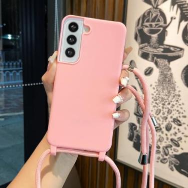 Imagem de Capa de cordão para Samsung Galaxy A55 A35 A15 A25 A05s A52 A53 A13 A14 A54 A34 A24 A51 A71 A23 A33 A73 A32 A12 A72 A22 A21s Capa (para Samsung A51 4G/Rosa)