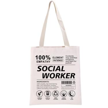 Imagem de G2TUP Presente para defensores da saúde mental, bolsa de mão de assistente social, bolsa terapêutica, presente de justiça social, Social Worker Tb