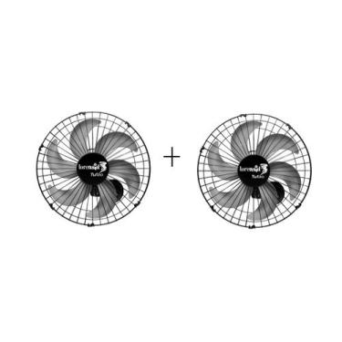 Imagem de 2x Ventilador de Parede Tufão 50cm 160W Bivolt chaveado Lorensid, Bivo