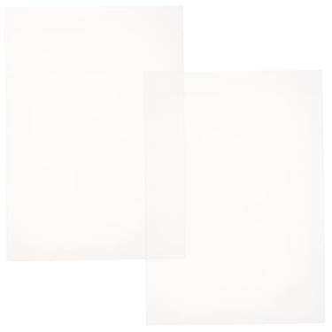 Imagem de CRASPIRE 2 peças 20 x 12 cm tapete protetor de bancada de silicone retangular antiaderente borracha transparente branco protetor de almofada folhas para mesa, bancada, porta-copos de chá, jogo