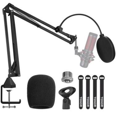 Imagem de Suporte de braço para microfone TONOR T20 com filtro pop e adaptador