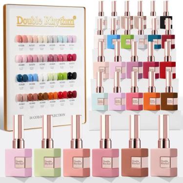 Imagem de Conjunto de esmaltes de gel Double Rhythm, 28 unidades, 15 ml, mesma c