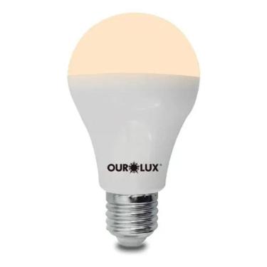 Imagem de 10X Lâmpada Bulbo Led 9W 3000K Bivolt Amarela Branco-Quente