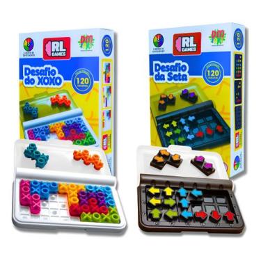 Imagem de Kit 2 Jogos Sensoriais 120 Desafios Xoxo E Seta Treina Foco - DM Toys
