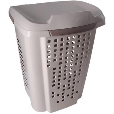 Imagem de Roupeiro Telado Com Cesto 70 Litros Argila Com Terracota - Rb5 - Astra Roupeiro Telado C-cesto 70l Argila - Terracota