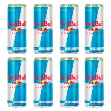 Imagem de Kit 8 Energético Red Bull Sugar Free Sem Açúcar 250ml cada
