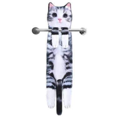 Imagem de Toalha de mão para gatos AGRIMONY 64x15 cm, decoração macia e absorven