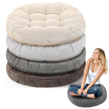 Imagem de Almofadas de chão Jerify Round Square 55x55cm graduadas em cinza