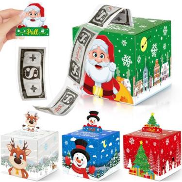 Imagem de Caixa de dinheiro de Natal Bailiyake Classic Christmas, pacote com 4