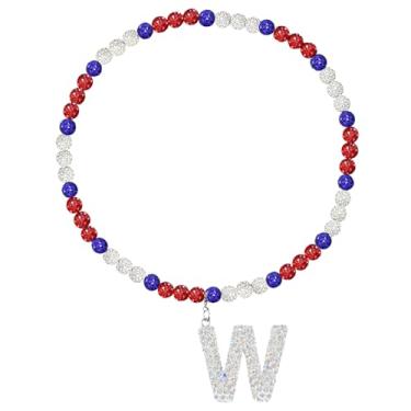 Imagem de Colar de coleção de gelo de beisebol com letras brilhantes, acessórios de beisebol com strass cintilante, para homens, meninos, coleção de diamantes brilhantes e gelo, presentes para amantes de times