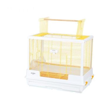 Imagem de Gaiola de pássaro superior aberta de metal gaiola de pássaro chassi levantado fio horizontal papagaio ninho de pássaro (laranja)