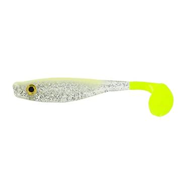 Imagem de Big Bite Baits 35SWTM-28 8,9 cm Suicide Shad Bone Silver Glitter/Chart Tail