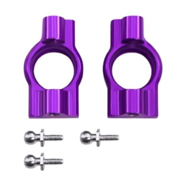 Imagem de JWQFBC Blocos de Rodízio RC, C-, Escala 1:24, Reparo Profissional, Substitui C- Frontal, Liga de Alumínio para Carrinho de Passeio RC, Modificação DIY, Roxo