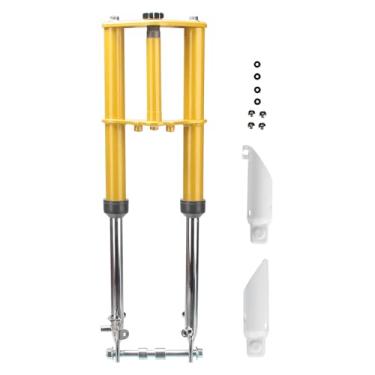 Imagem de SUNQIAO Garfos CRF50, suspensão dianteira de 510 mm, substituição para montagem de bicicleta de sujeira para Honda CRF50 (dourado)