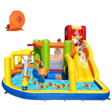 Imagem de Casa de Pulso Inflável com Obstáculos e Tobogã Aquático - Diversão Infinita para Crianças!Umbalir