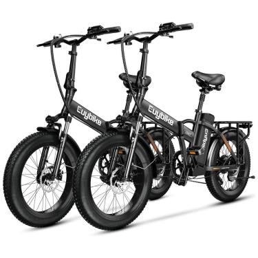 Imagem de Kit com 2 Bicicletas Elétricas Dobráveis bluebiko F6B com Motor Brushless 750W (Pico 1000W), Bateria Removível 48V 20Ah, Freios a Disco