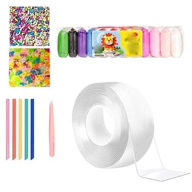 Imagem de Conjunto de bolhas de fita nano, balões de plástico transparentes, adequados para festas, brinquedos infantis