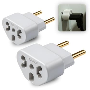 Imagem de Kit 2 Adaptadores de Tomada Plug 10A / 20A até 250V – Bivolt 110V / 220V – Adaptador Benjamin Premium para Eletrodomésticos, Carregadores, Computadores, Secadores, Airfryer