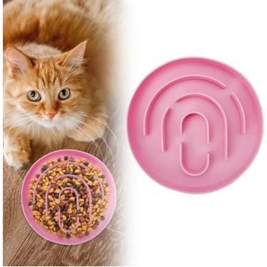 Imagem de Tigela para lamber alimentador lento para gatos com ventosa