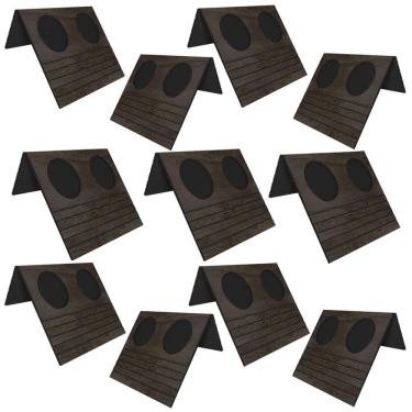 Imagem de Kit 11 Esteiras Bandeja Com Suporte Para Copos Mdf Tabaco