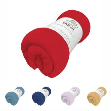 Imagem de Cobertor Manta Fleece Arte Cazza Vinho Solteiro