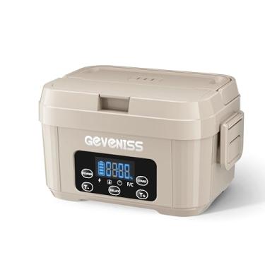 Imagem de Geveniss Lancheira elétrica sem fio para adultos – Lancheira aquecida com recipiente SS de 1100 ml, aquecedor de alimentos alimentado por bateria com tampa à prova de vazamento, aquecimento rápido de