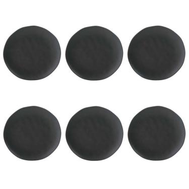 Imagem de Conjunto De Pratos Rasos 06 Peças Orgânico Preto Matte Porto Brasil