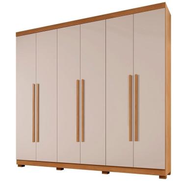 Imagem de Guarda Roupa New Master 6 Portas Benetil Cinamomo/off White