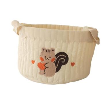 Imagem de menolana Cesta de fraldas para bebês, organizador de fraldas, portátil, versátil, organizador de trocador, cesta de armazenamento para camping, ambientes, Esquilo Marrom Pequeno