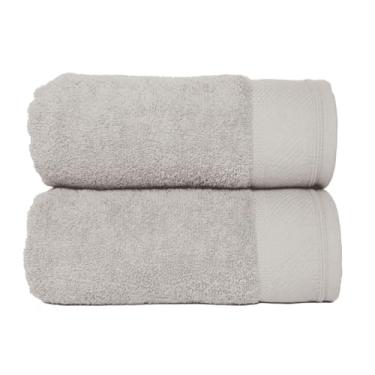 Imagem de Kit 2 Toalhas de Banho Grandes e Macias 100% Algodão Premium Eleganz 530g Alta Absorção e Conforto (2 Gris)