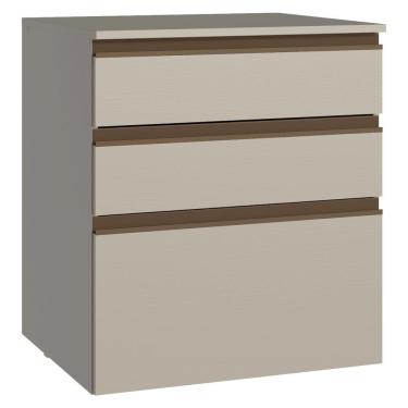 Imagem de Balcão De Cozinha 60 Cm 3 Gavetas Suspenso Nice Madesa Crema