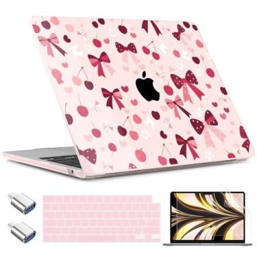 Imagem de TWOLSKOO Capa para MacBook Air de 13 polegadas M4 A3240 M3 A3113 M2 A2681 2025 2024 2022 Capa rígida de plástico, capa de teclado, adaptador tipo C, protetor de tela para MacBook Air de 13,6 polegadas