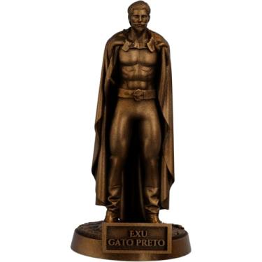 Imagem de Estátua Exu Gato Preto Umbanda Candomblé (Cor Cobre Antigo)