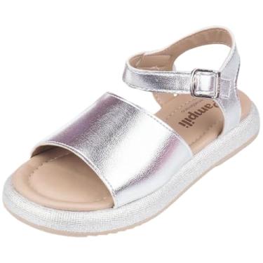 Imagem de Sandália Infantil Pampili Cora Flatform Metalizada Lisa Prata (Prata, BR, Criança de 4 a 8 anos, Numérico, 27)