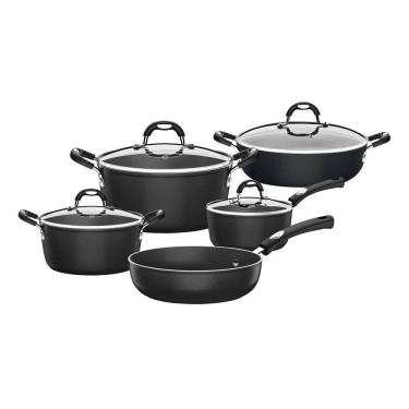 Imagem de Conjunto De Panelas Mônaco Tramontina 5 Peças Indução Preta