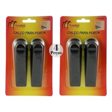 Imagem de 2X 4Prendedor Plástico Porta Janela Trava Calço Peso Envio F