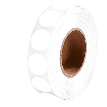 Imagem de 1000 adesivos redondos coloridos de 2,5 cm etiquetas de código pequeno para escritório, loja, quintal, venda, casa, sala de aula, marcação (branco, 2,5 cm)