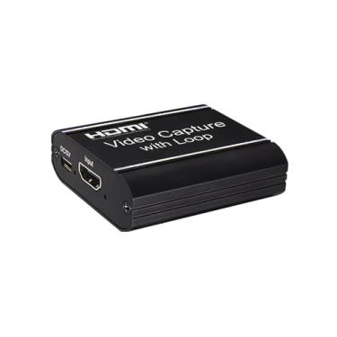 Imagem de Placa de captura de vídeo HD com HD Loop-out USB 3.0 Placa de captura Conversor de vídeo para streaming ao vivo Entrada 4K 1080P Saída 60fps Preto