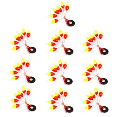 Imagem de 10 peças de Flutuador Pesca Espaço Oval Feijão Parada Linha Boias Espuma Macia Leve Baixa Água Flexível Acessórios Equipamento para Rios Lagos Oceano Reservatórios Piscinas e Pescaadores