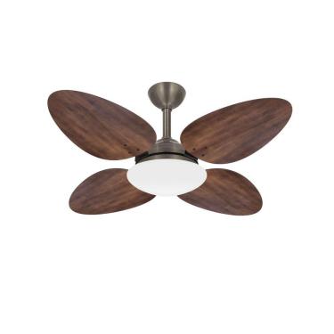 Imagem de Ventilador Teto Bronze Turbo 4 Pás Trevo Madeira Ventax 110V
