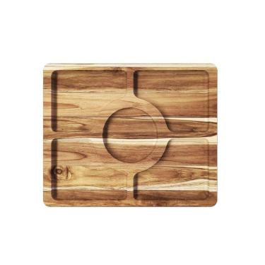 Imagem de Petisqueira De Madeira Retangular Com 5 Divisões - Stolf