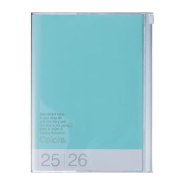 Imagem de MARK'STYLE Agenda vertical semanal A5 de 16 meses (setembro de 2025 a dezembro de 2026) com capa de PVC transparente macia, recarregável, com bolso, para organização e planejamento diário (menta)